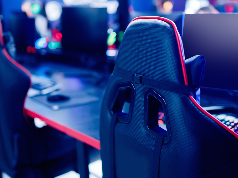 Sedie gaming in un ambiente domestico